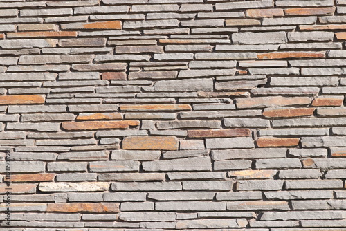 Stone Slate Walls Brickwork Slim Strip Rectangular Bricks uniform neat texture surface background