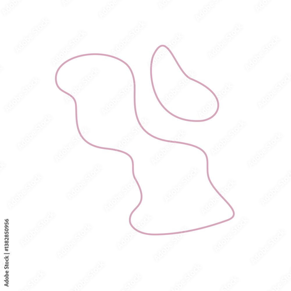 Obraz premium abstrack pink shape line
