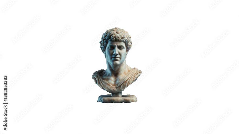 A classical marble sculpture element offering an artistic and vintage touch to historical or creative visuals. A classical marble sculpture element offering an artistic and vintage touch to historical or creative visuals.