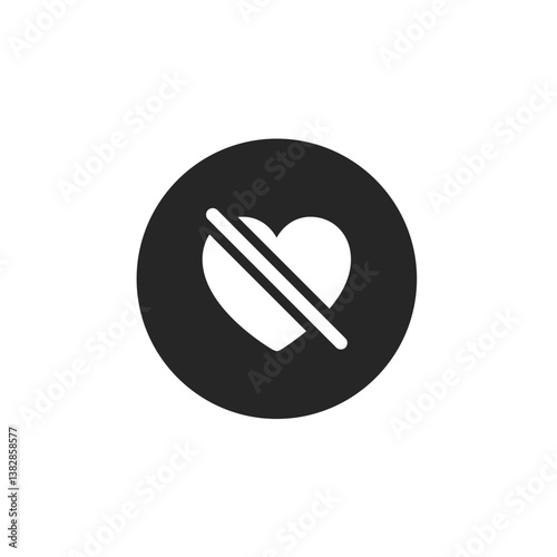 Heart Disabled Circle Filled Icon
