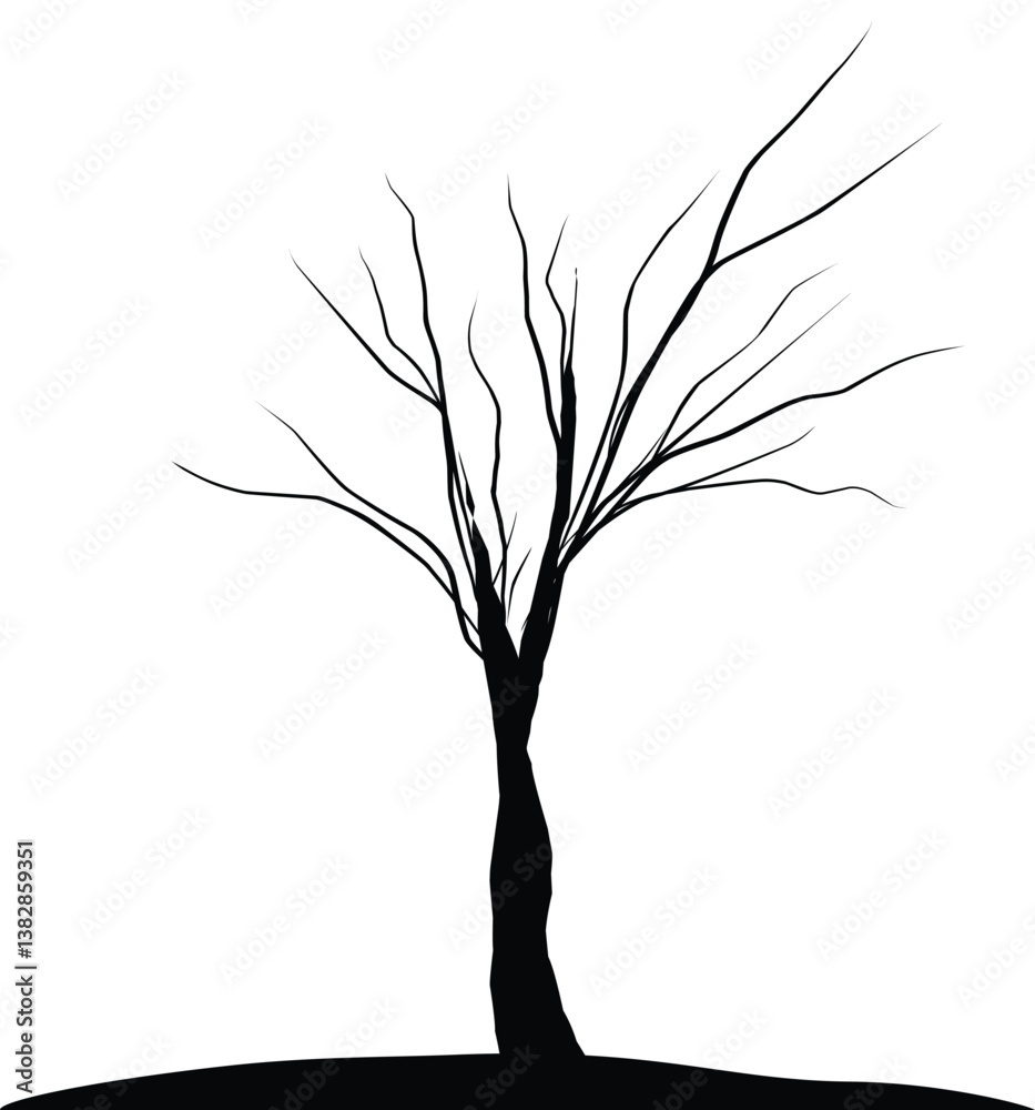 Obraz premium tree silhouette vector illustration design