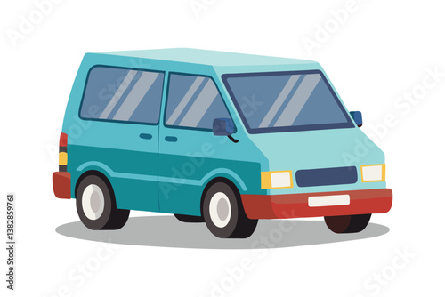 A vector illustration of Minivan vehicle on white background
