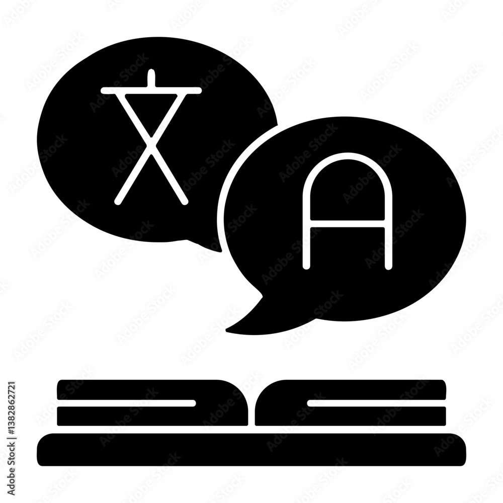 Sign language Solid Style Icon Sign language Solid Style Icon
