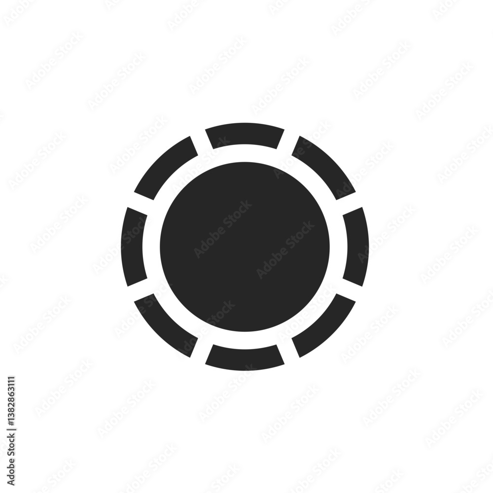 Filled Dashed Circle Icon Filled Dashed Circle Icon