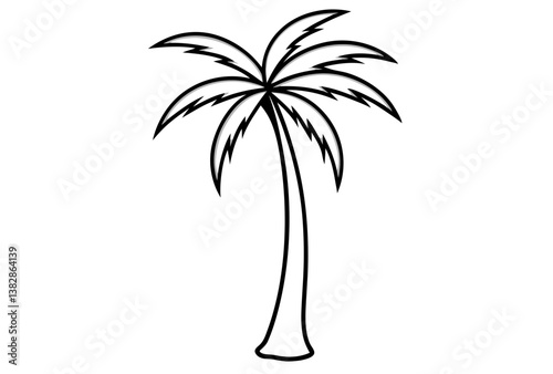 Wallpaper Mural palm tree vector Torontodigital.ca