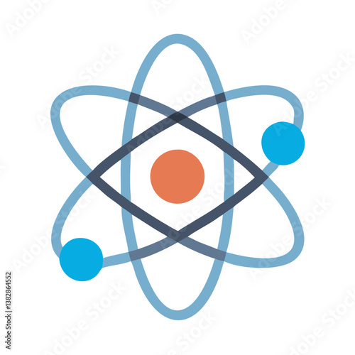  Physics Atom Icon for Science Education