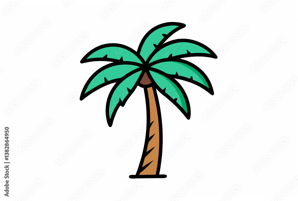 Obraz premium palm tree vector illustration