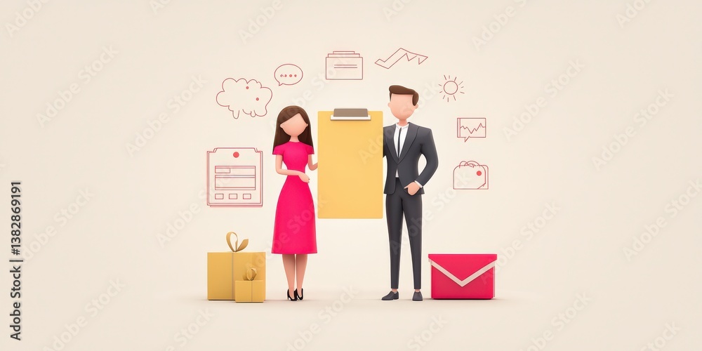 Obraz premium financial planning expenses protection concept. Business professionals discussing ideas with charts and documents.