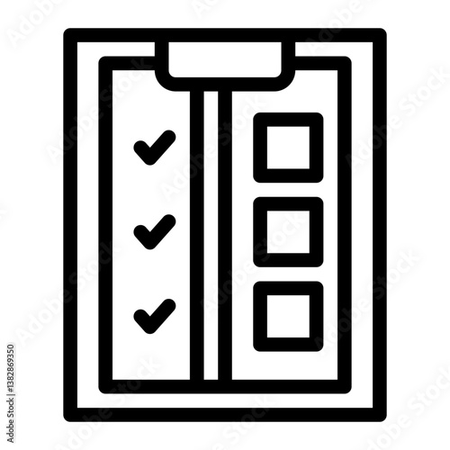 Transcript Icon Outline Style for Scholarship Pack Icon Themes