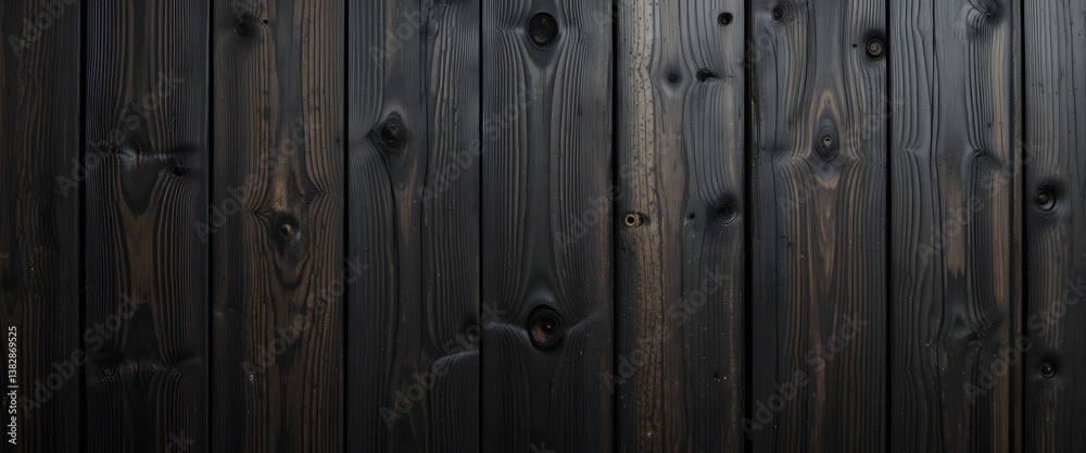 Naklejka premium Dark Wood Texture: Abstract Background with Grainy, Weathered Surface.