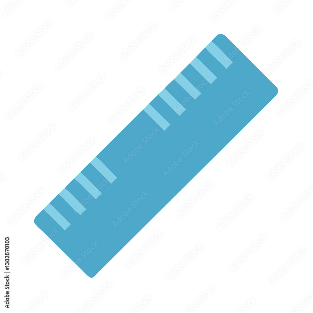 Simplistic Ruler Icon Concept Simplistic Ruler Icon Concept