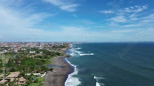 Bali Indonesia aerial view of the coast