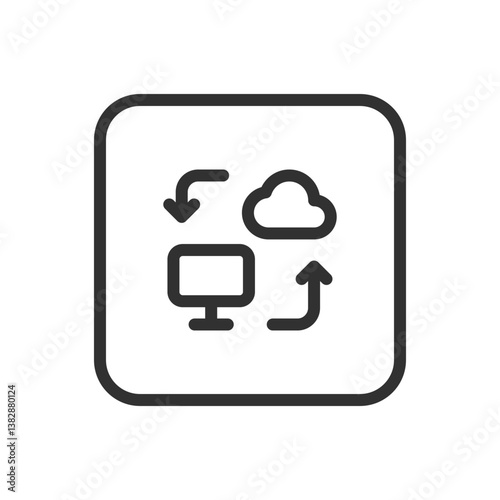 Cloud Sync Synchronize Monitor - Data Synchronization and Monitoring Icon