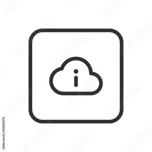 Cloud Storage Info - Information and File Management Icon