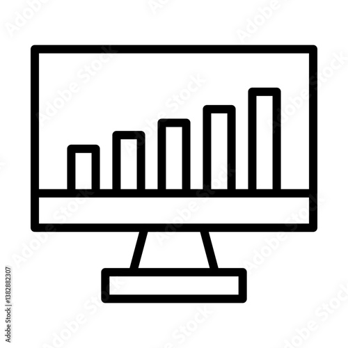 Financial Forecast Vector Iine Icon Design