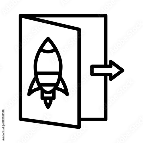 Startup Exit Strategy Vector Iine Icon Design
