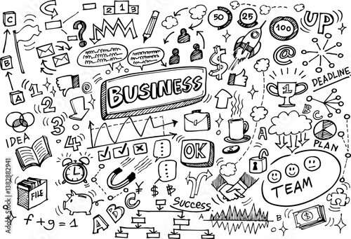 Vector Hand Drawn Business background