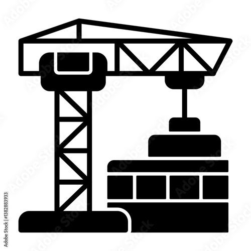 Construction Site Solid Style Icon