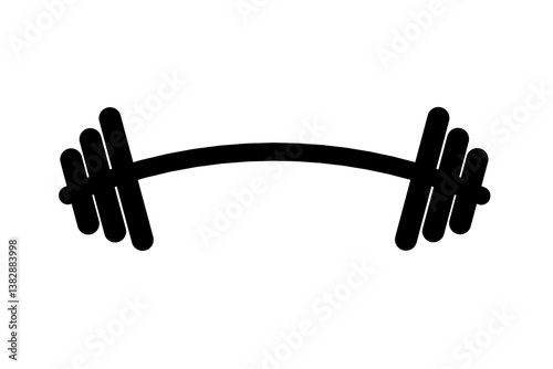 barbell icon vector with trendy design