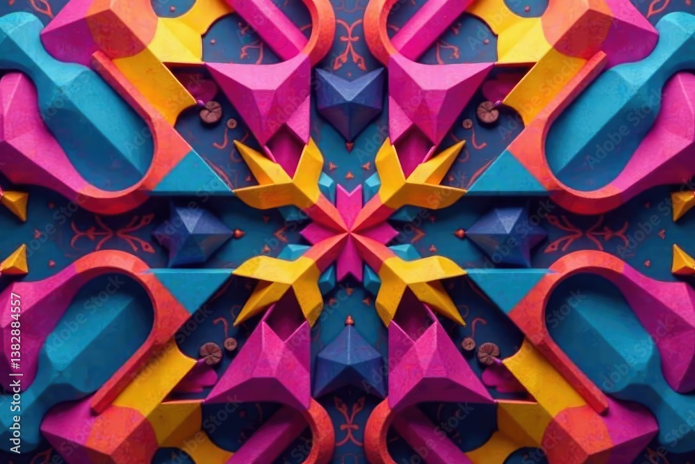 Fototapeta premium Abstract geometric shapes forming a repeating design , art, curves