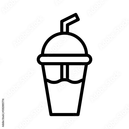 Cold Drink Vector Iine Icon Design