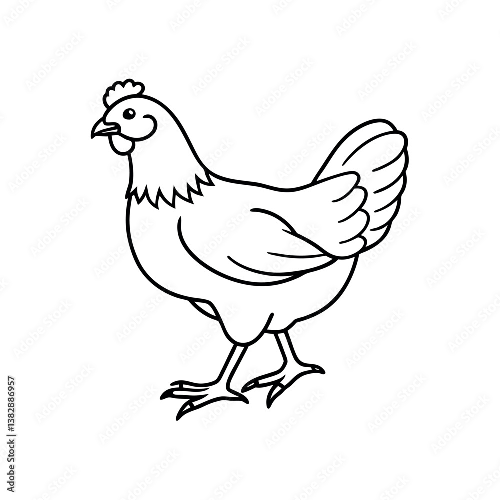 vector illustration of a chicken vector illustration of a chicken