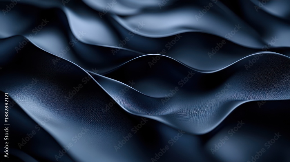 Obraz premium Abstract dark blue fabric folds