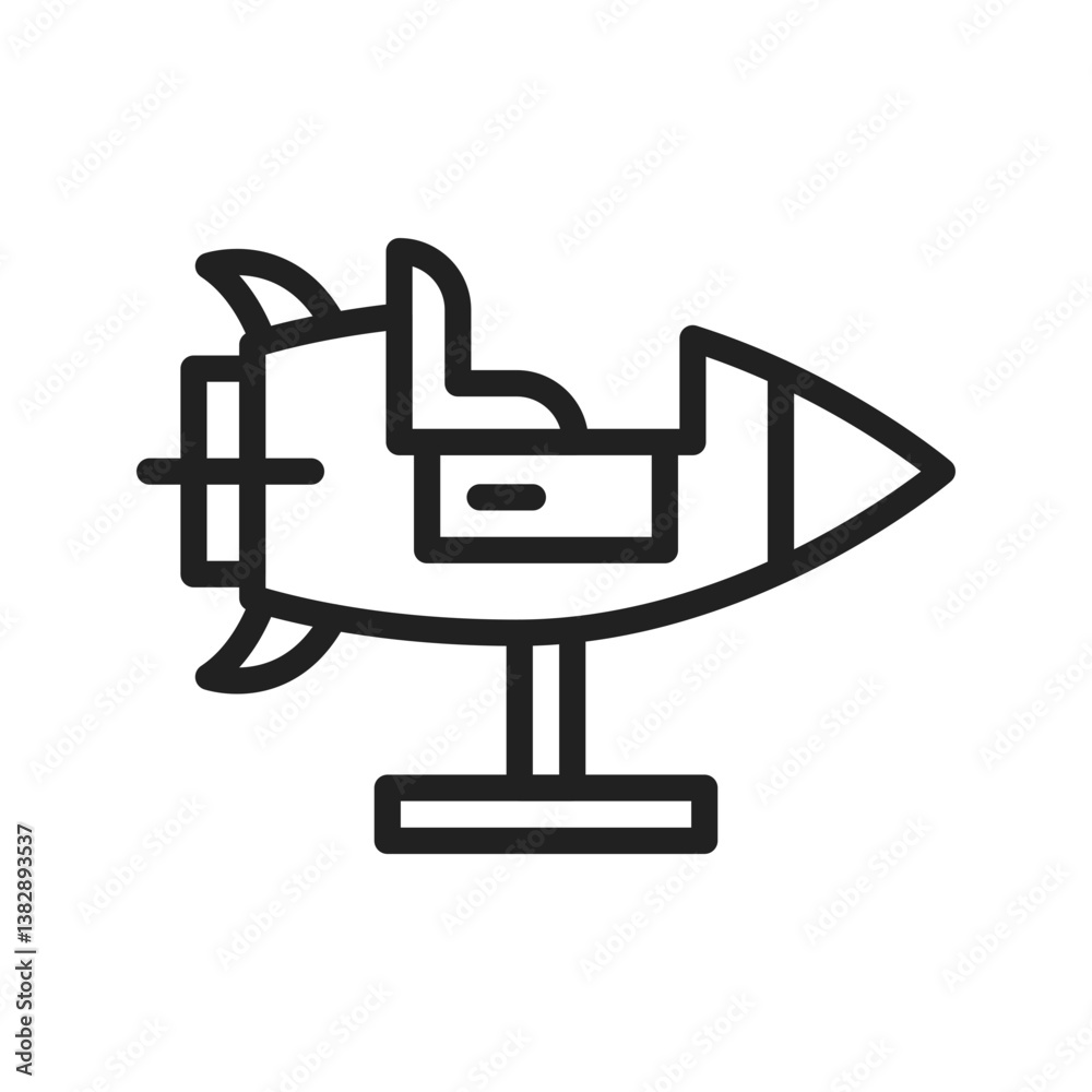 Rocket icon vector image. Suitable for mobile apps, web apps and print media. Rocket icon vector image. Suitable for mobile apps, web apps and print media.