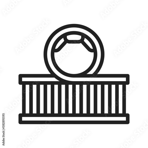 Roller Coaster icon vector image. Suitable for mobile apps, web apps and print media.