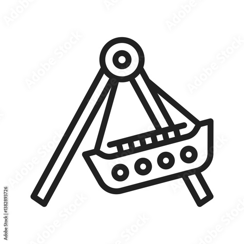 Boat Swing icon vector image. Suitable for mobile apps, web apps and print media.