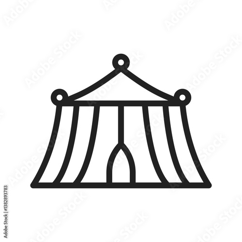 Circus Tent I icon vector image. Suitable for mobile apps, web apps and print media.