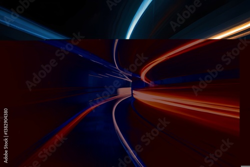 Trails for a traffic light on a black background