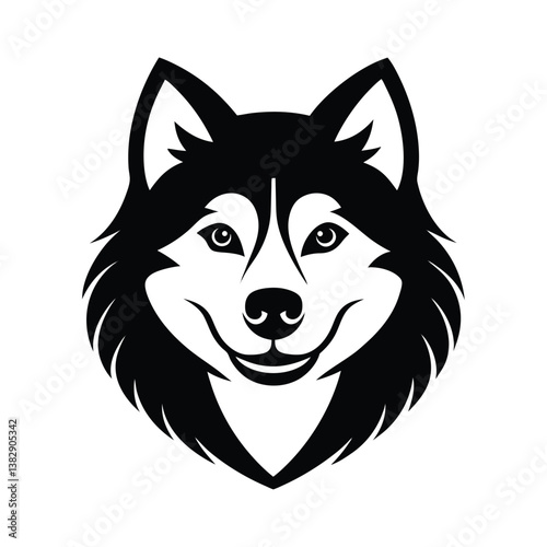 Alaskan Malamute vector silhouette