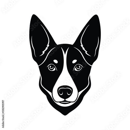 Australian Cattle Dog vector silhouette