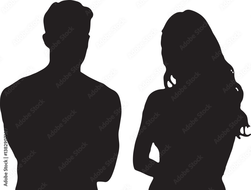 Silhouettes of People in Various Poses Silhouettes of People in Various Poses