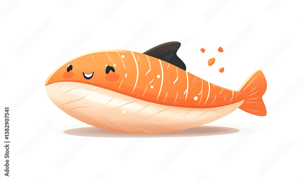Fototapeta premium salmon in various forms and production processes, from raw cuts and packaging to cooking, serving, and seafood industry scenes. Generative AI Illustration