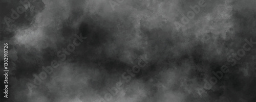 Weathered and distressed abstract watercolor background with black and gray textures

