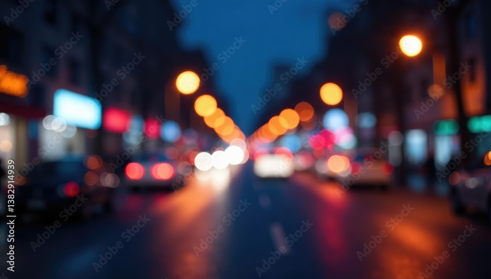 Abstract late night city lights, blurred bokeh effect, photography, wallpaper, texture Abstract late night city lights, blurred bokeh effect, photography, wallpaper, texture