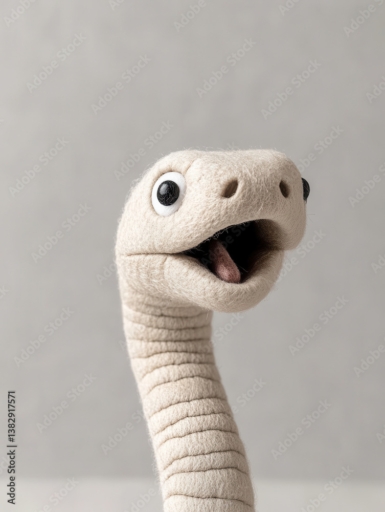 Fototapeta premium Adorable Plush Creature with Happy Expression and Soft Texture