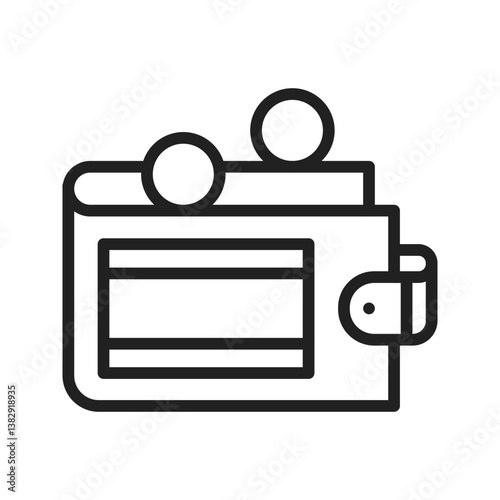 Wallet icon vector image. Suitable for mobile apps, web apps and print media.