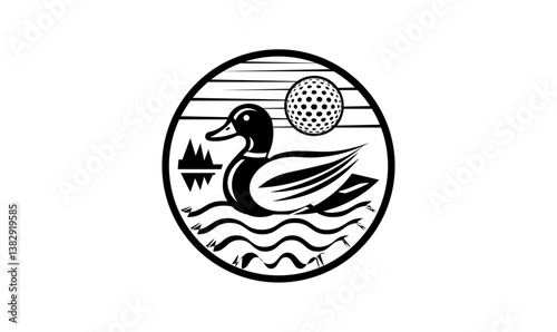 duck goose swan bird logo