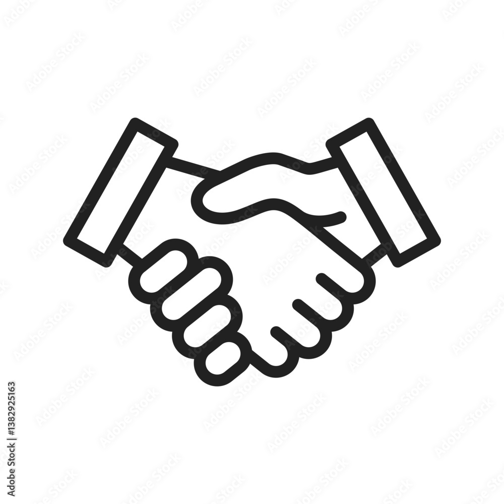 Handshake icon vector image. Suitable for mobile apps, web apps and print media. Handshake icon vector image. Suitable for mobile apps, web apps and print media.