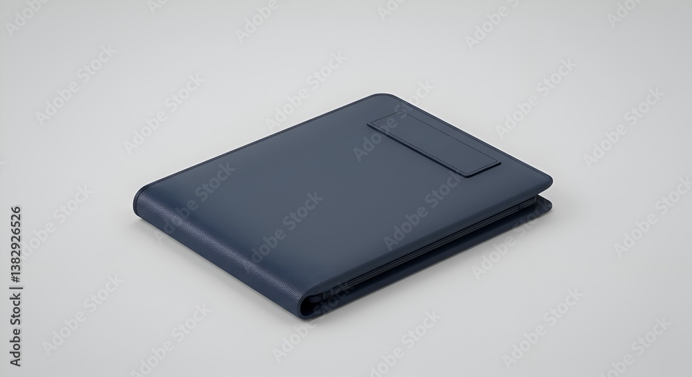 Stylish navy leather wallet. Stylish navy leather wallet.