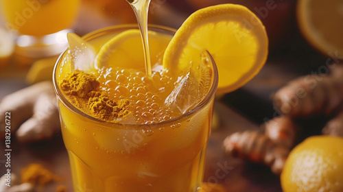 Immune-Boosting Elixir Lemonade Infused with Honey and Turmeric photo