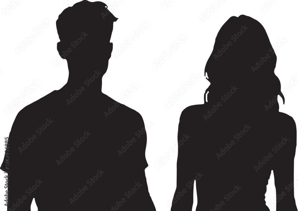Silhouettes of People in Various Poses Silhouettes of People in Various Poses