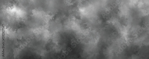 Moody and textured cloudy watercolor wash in black and gray with soft brushstrokes


