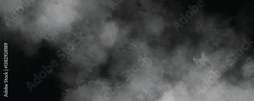 Hand-painted dreamy cloud-like texture with faded black and gray watercolor effects

