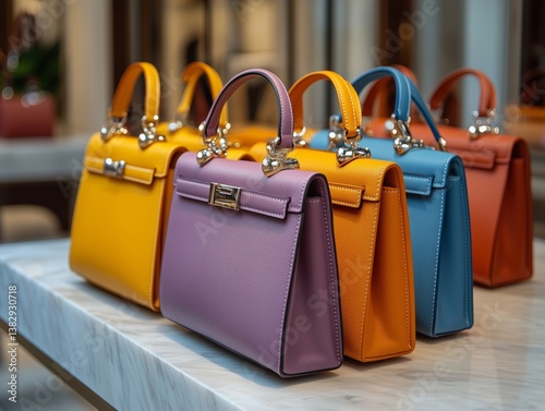 Elegante Ledertaschen in leuchtenden Farben