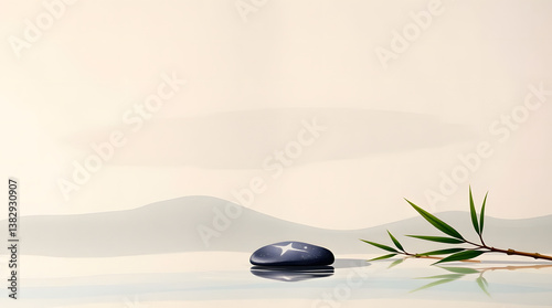 zen stones and bamboo
