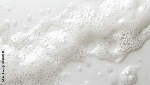 Soft, white foam texture